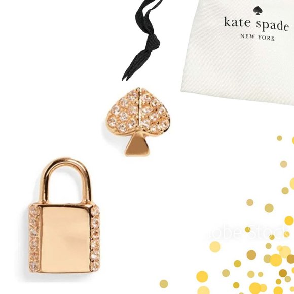 kate spade Asymmetric Lock & Spade Earrings - Picture 1 of 9